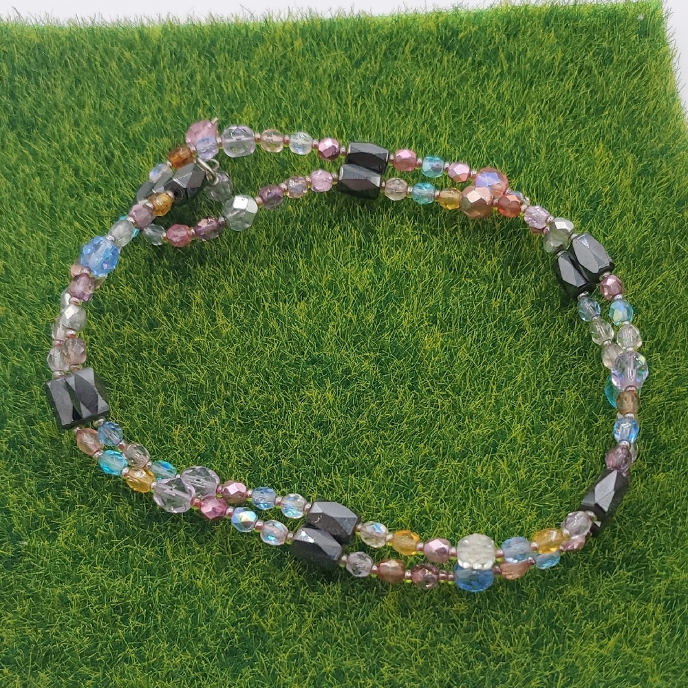 Multicolor Beaded Magnetic Transformer Bracelet 22 Inch B3408